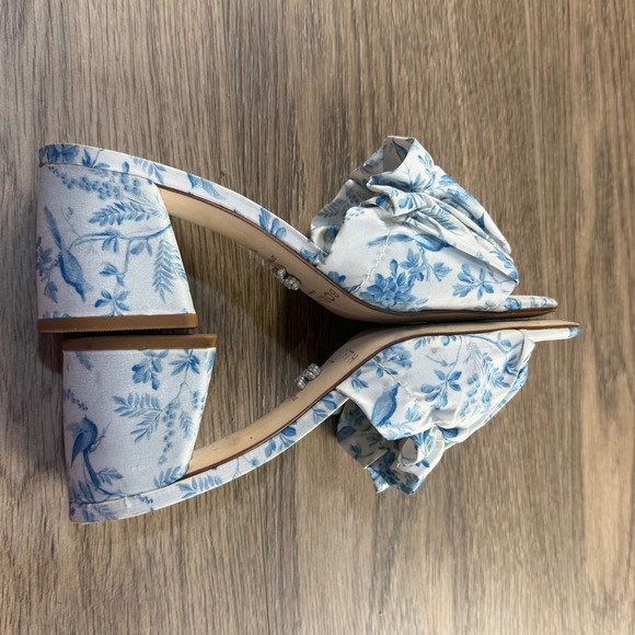 Antonio Melani x Born on Fifth Amy Bird Pleated Dress Mules Heeled Sandal Size 7 - Picture 13 of 15
